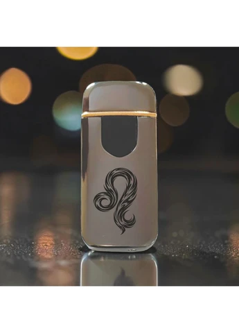 Премиальная электро зажигалка со знаком Зодиака Лев - USB спиральная беспламенная в подарочной коробке. Знак зодиака Лев No Brand (397343591)