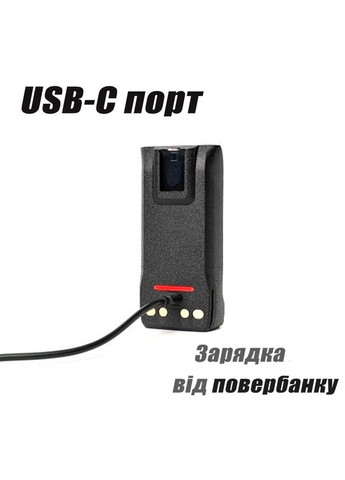 Аккумулятор для Рации R7 R7A 3000 mAh с USB-C Батарея на Радиостанцию Моторола Р7 Р7А PMNN4808A Motorola (366664721)