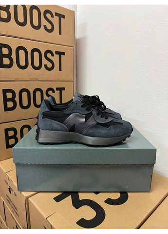 Серые демисезонные кроссовки мужские new balance 327 dark grey нью беланс 327 No Brand