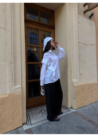 Белая классическая рубашка однотонная DK/DL Мода без кордонів