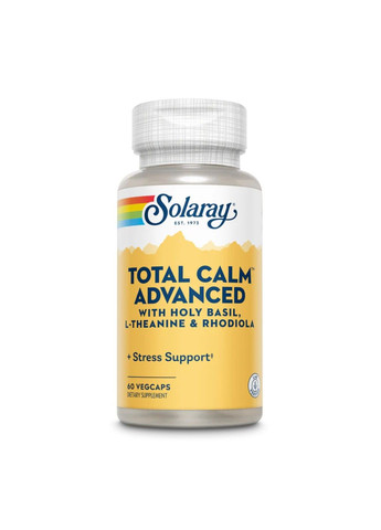 Комплексна Формула для Зняття Стресу Total Calm Advanced Mood - 60 вег.капсул Solaray (293944941)