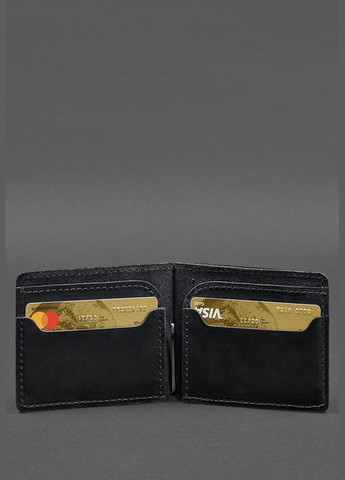 Шкіряне портмоне 13.0 затискач Чорний Crazy Horse (A-028270) BlankNote (328444544)