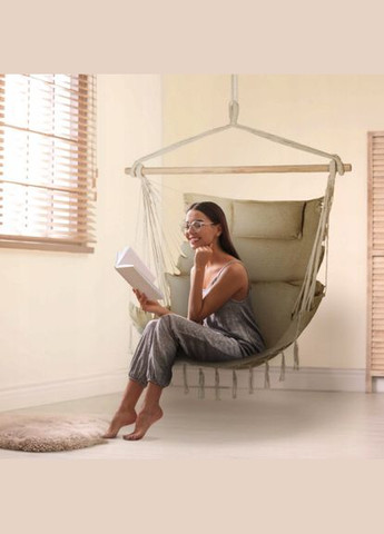Бразильское кресло - гамак Boho Sois XXL бежевый Outtec (328446196)