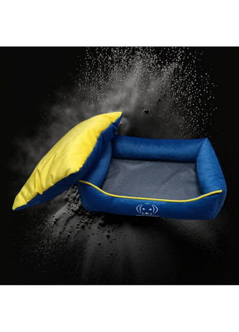 Лежанка 90х65х18см из текстиля для средних собак "Glory to Ukraine" (Желто-голубой) S&N Family (361204555)