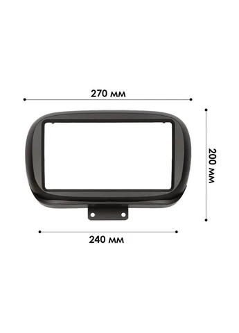 Перехідна рамка 9" Fiat 500X (334) 2015+ (6591) 3 шт. Lesko (349730243)
