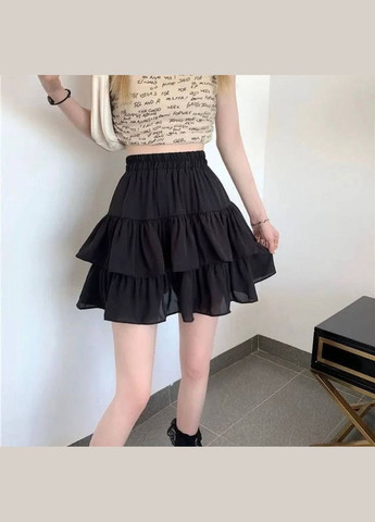 Черная коктейльный, повседневная, вечерний, пляжный, кэжуал женская юбка No Brand