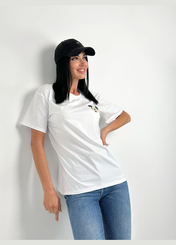 Белая летняя женская футболка с принтом Fashion Girl Disney