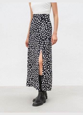 Черная в горошек юбка Romashka