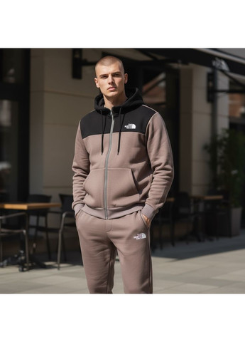 Мужской зимний спортивный костюм на флисе The North Face песочный No Brand (365634594)