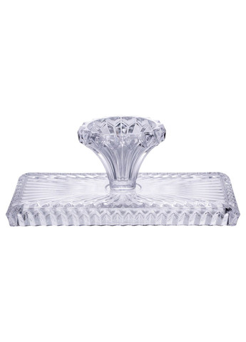 Тортовница стеклянная на ножке 33x17 см прозрачная для десертов и выпечки сервировочная посуда Yiwu (370432891)