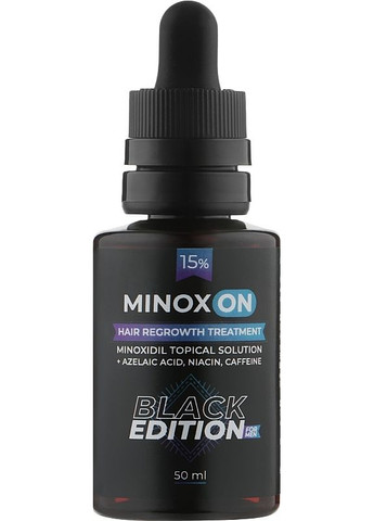 Лосьон для роста волос 15% Hair Regrowth Treatment Minoxidil Topical Solution Black Edition 15% 50ml (2-951717) Minoxon (369790535)