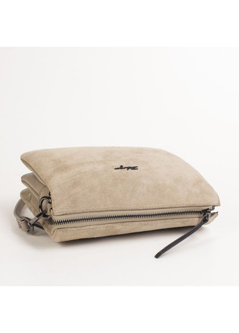 Жіноча шкіряна замшева сумка 3012-2 бежева Karya (367735247)