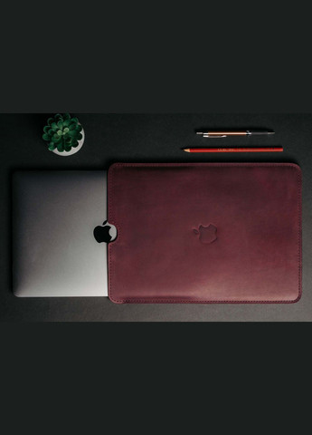 Кожаный чехол для MacBook FlatCase Бордовый Крейзи Хорс 13.3 Skin and Skin (290850379)