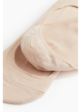 Бежеві шкарпетки (2 пари) H&M однотонні (369101237)