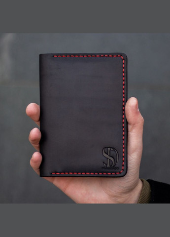Портмоне для документів, чорний з червоною ниткою колір SD Leather (285720156)