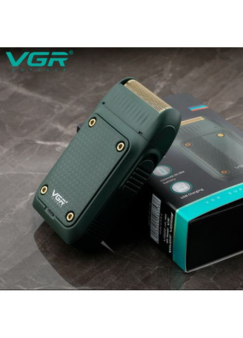 Акумуляторна електробритва шейвер VGR V-353 тример для бороди Зелений MDR No Brand (371794301)