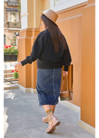 Женская кофта с ангоры цвет черный New Trend (304647077)