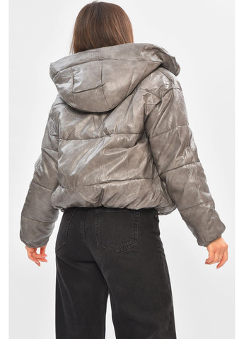 Сіра демісезонна куртка жіноча демісезонна сірого кольору Let's Shop