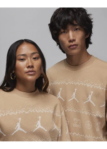 Світшот Essentials Holiday Fleece Crew Beige FD7463-200 Air Jordan (399376122)