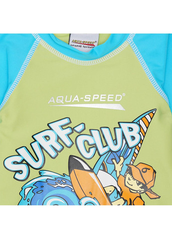 Футболка для плавания SURF-CLUB T-SHIRT 2020 383-04 104 см Зеленый/Голубой Aqua Speed (333956085)