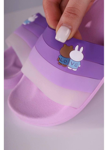 Сиреневые шлепанцы женские летние сиреневые силиконовые No Brand