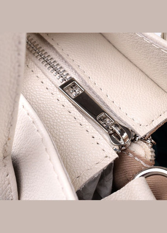 Деловая женская сумка с двумя ручками из натуральной кожи 22830 Бежевая. Shvigel (331907503)