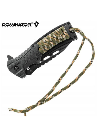 Спасательный Пружинный Складной Нож для Выживания FIRST ROPE PARACORD WHISTLE с Огнивом Dominator (342966908)
