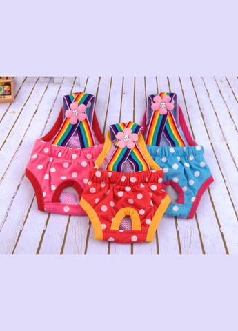 Труси гігієнічні для тічки у собак на підтяжках Червоні M No Brand (299840583)