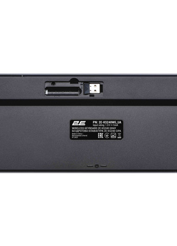 Комплект клавиатуры и мыши MK440, WL/BT, EN/UKR, серочерный 2E (314928674)