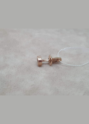 Золота моносережка-пуссета з фіанітом. 213-2267/1 Астор (330258344)