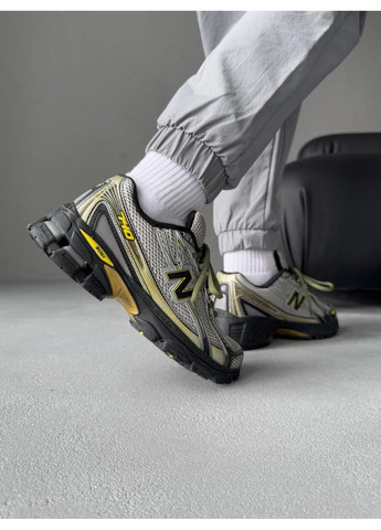Чорні Осінні кросівки чоловічі new balance 740 silver yelow black нью беланс 740 No Brand