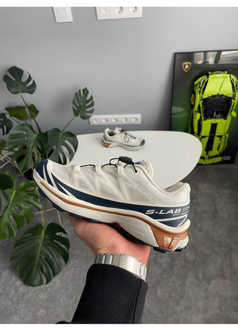 Белые демисезонные кроссовки мужские и женские Salomon XT-6 Soft Ground white | Саломон ХТ-6 Софт Граунд