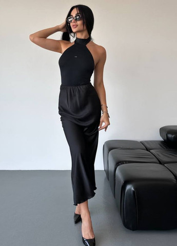 Черная повседневная зебра женская юбка меди Україна а-силуэта (трапеция)