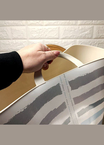 М'яке квадратне відро-кошик 22 л Практик Блакитні смужки Алеана (364195625)