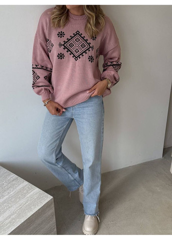 Блідо-рожевий демісезонний жіночий светр джемпер No Brand