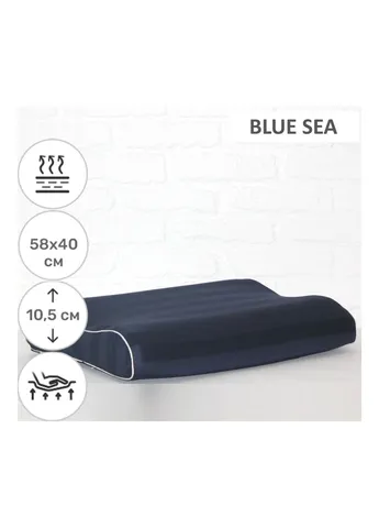 Ортопедическая подушка 6006 Noble stripe Blue sea 58х40х10.5 (2200003260946) Mirson ортопедична 6006 Noble stripe Blue sea 58х40х10.5 (379318573)