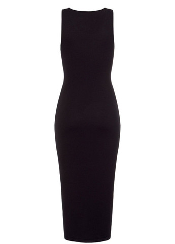 Черное повседневный платье Lascana однотонное