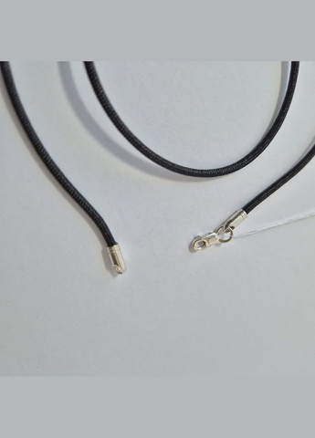 Серебряная подвеска Камень на шелковом шнурке 40 см Чокер Серебро 925 пробы 42009 2.10г No Brand (339864519)