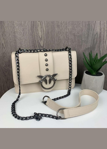 Стильная женская мини сумочка клатч Pinko с птицами на цепочке No Brand (334729628)