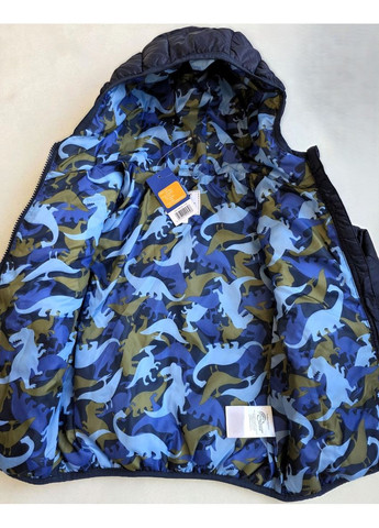 Темно-синяя демисезонная куртка демисезонная с капюшоном для мальчиков Lupilu Куртка