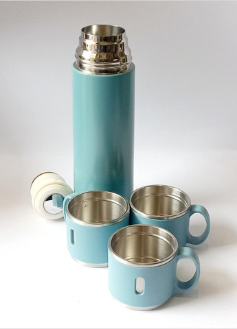 Термос 500 мл зі 3 чашками VF-500 B No Brand (300079591)