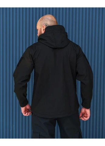 Куртка Softshell преміум з мікрофлісом чорна Том.М (392683578)