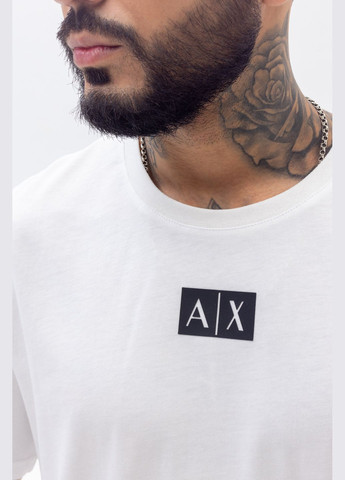 Белая базовая футболка с лого a x с коротким рукавом Vakko