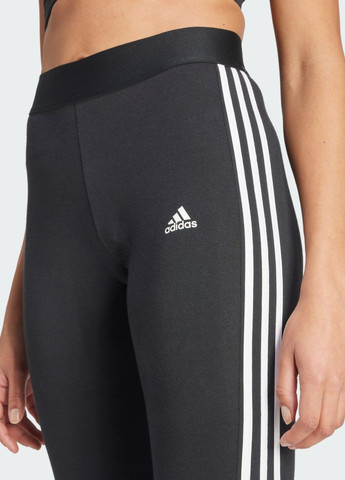 Черные демисезонные леггинсы essential 3-stripes adidas