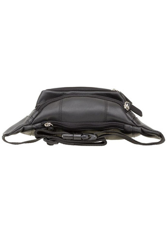 Сумка на пояс через плече чоловіча з натуральної шкіри середня Чорний 35227 Visconti (335008005)