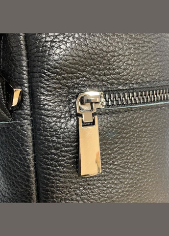 Чоловіча сумка через плече, барсетка з натуральної шкіри містка, чорна No Brand (354722029)