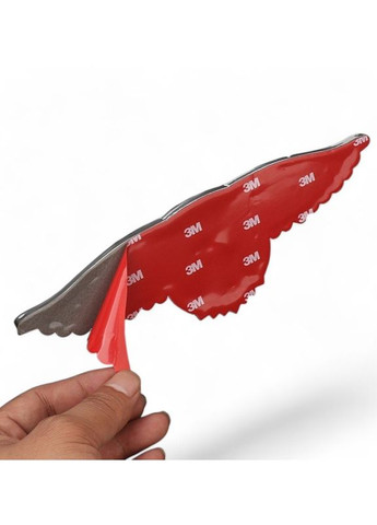 Емблема приціл орлині крила (металева LUXE версія) Хром 150г (на скотчі) Cadillac (369610328)