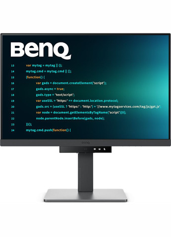 TFT 24.1" RD240Q, WQXGA, 16:10, USBC, HDMI, DP, HAS, Pivot, колонки, темно-сірий BenQ (314746466)