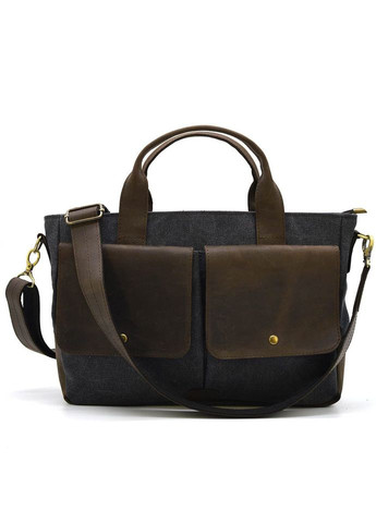 Мужская сумка из конваса и лошадиной кожи RGc-3990-3md серая TARWA (329151657)