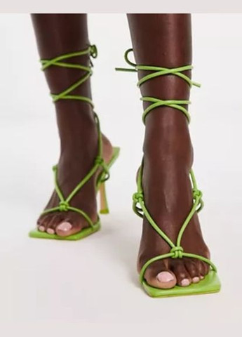 Лайм босоножки Asos на шнурках со шнуровкой